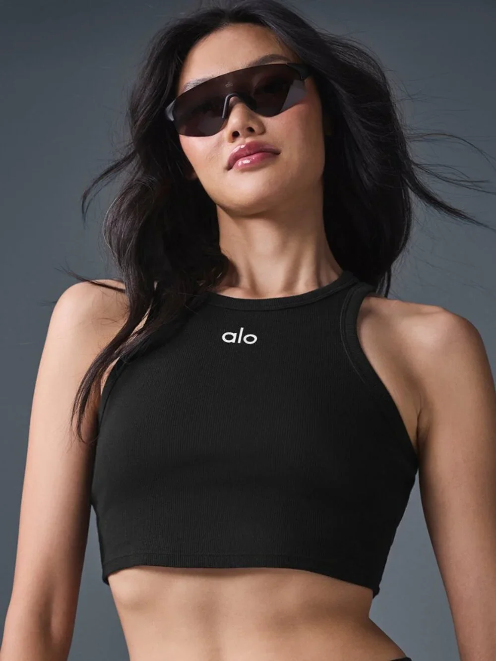 Women Aspire Tank Top Black White Alo Yoga FREE SHIPPING NEW Activewear